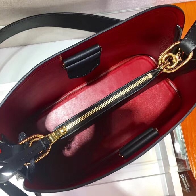 Pra*a matinee small bag in black saffiano leather