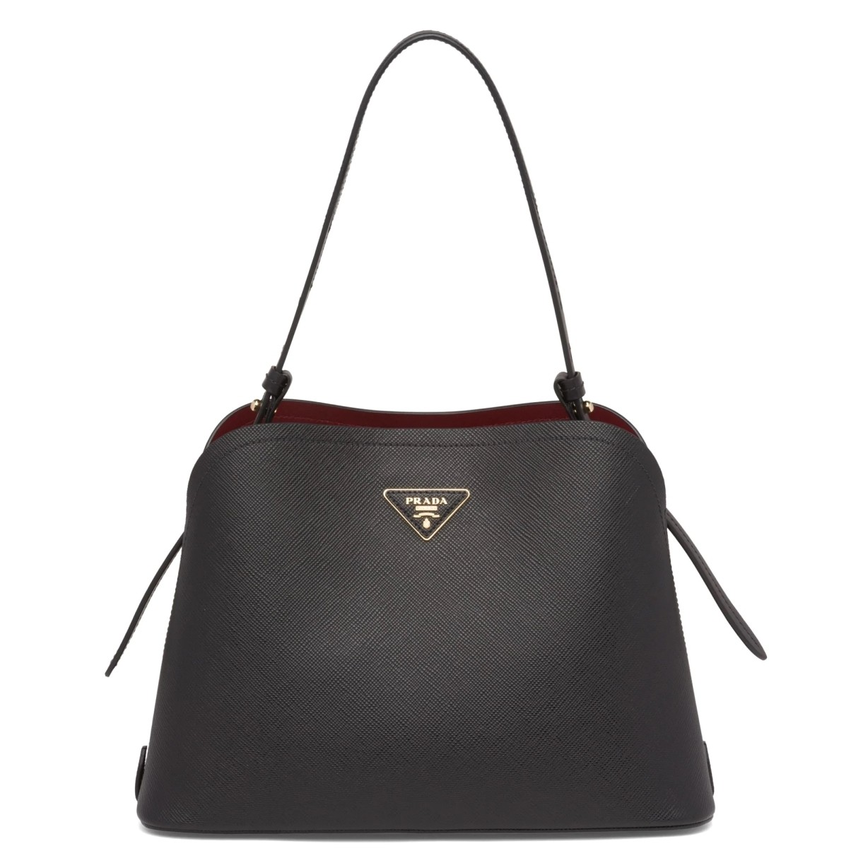 Pra*a matinee small bag in black saffiano leather