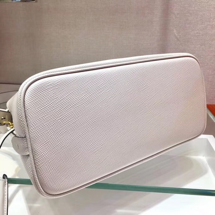 Pra*a matinee small bag in white saffiano leather