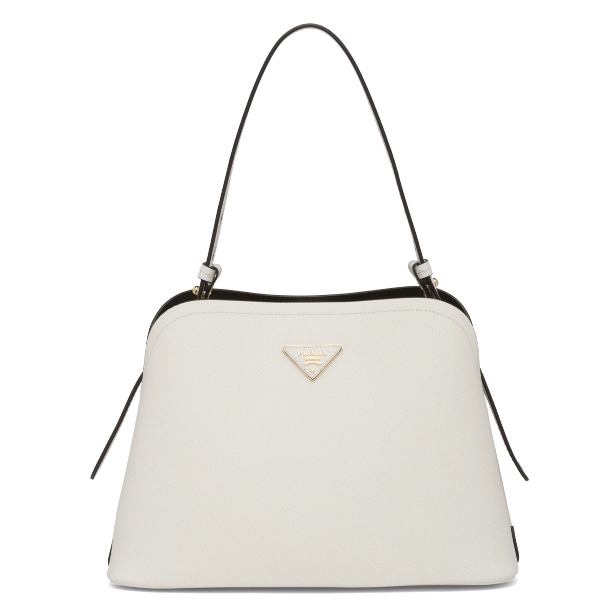 Pra*a matinee small bag in white saffiano leather