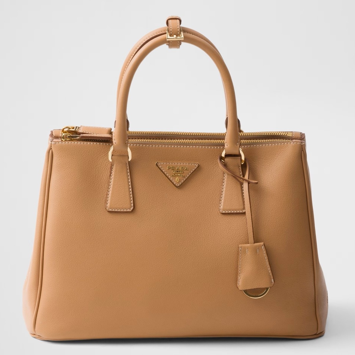 Pra*a galleria large tote bag in brown calfskin