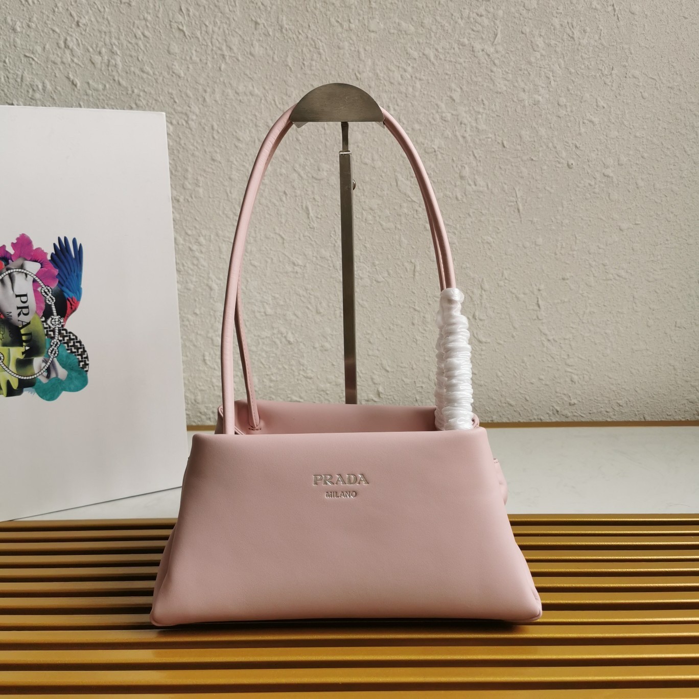 pra*a S*pernova small shoulder bag in pink leather