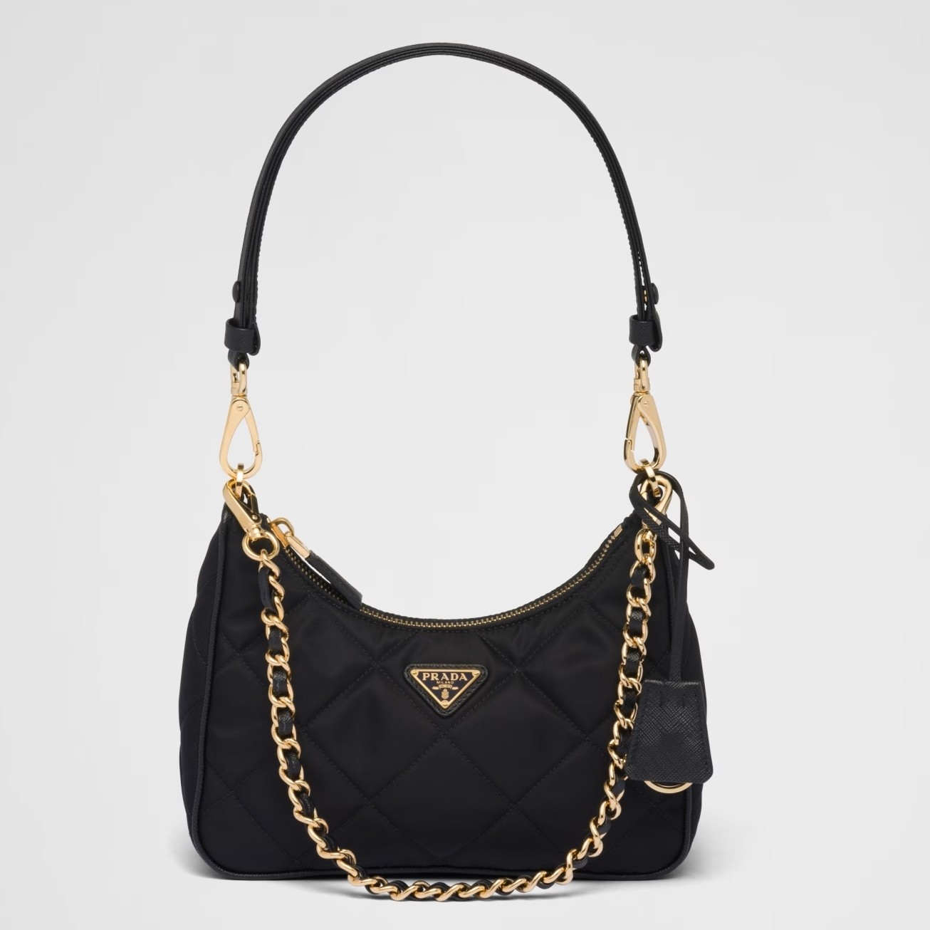 Pra*a re-edition 1995 chaine mini bag in black re-nylon