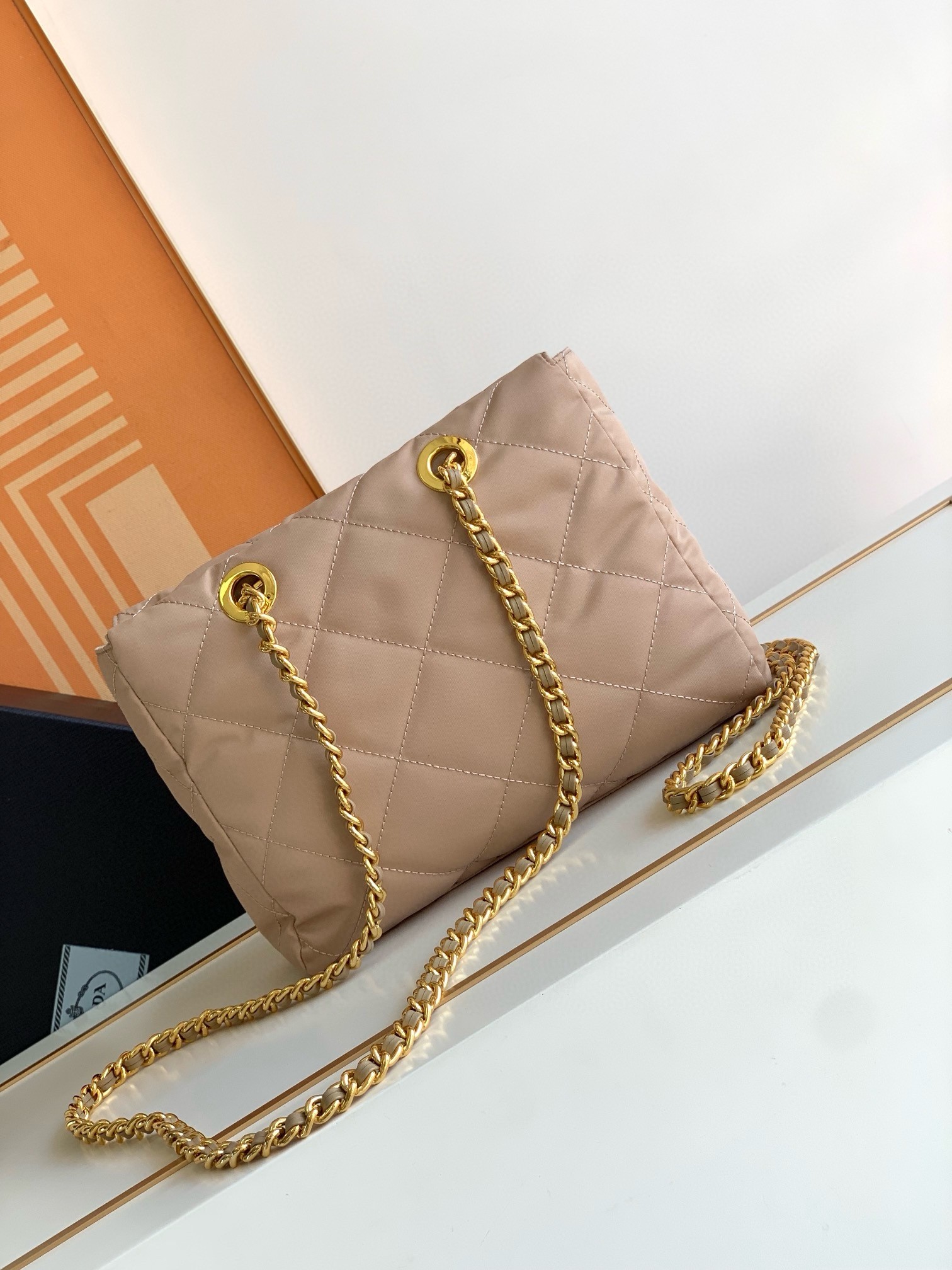 Pra*a re-edition 1995 tote bag in beige re-nylon