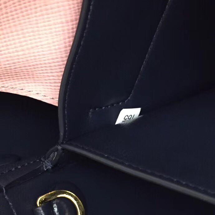 Pra*a bicolor double medium pink saffiano bag