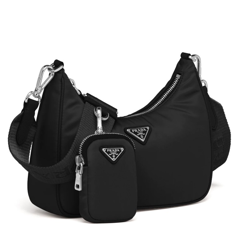 Pra*a re-edition 2005 shoulder bag in black nylon