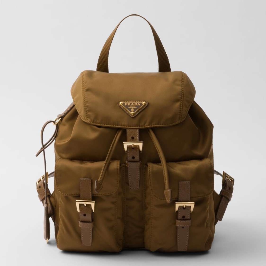 Pra*a re-edition 1978 small backpack in brown re-nylon