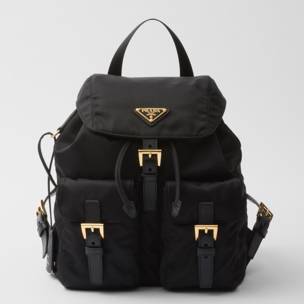 Pra*a re-edition 1978 small backpack in black re-nylon