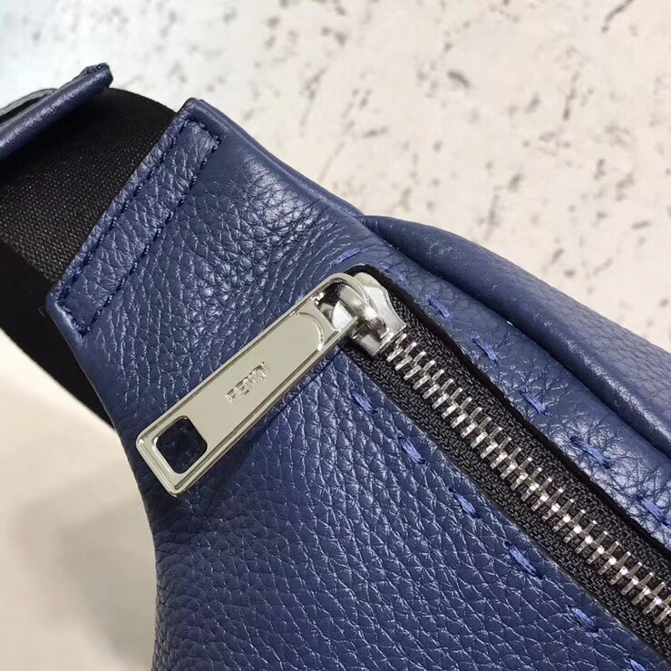 F**di belt bag in blue romano leather