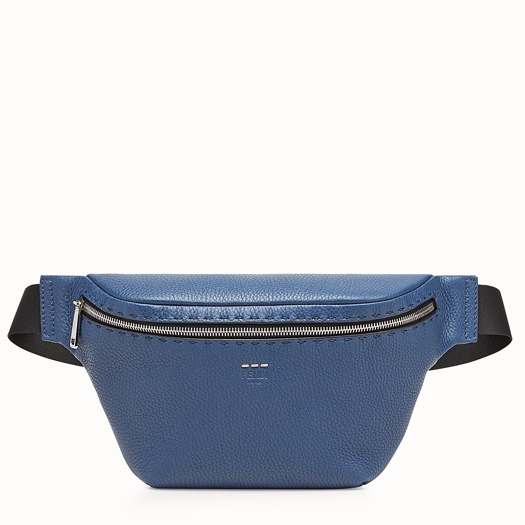F**di belt bag in blue romano leather