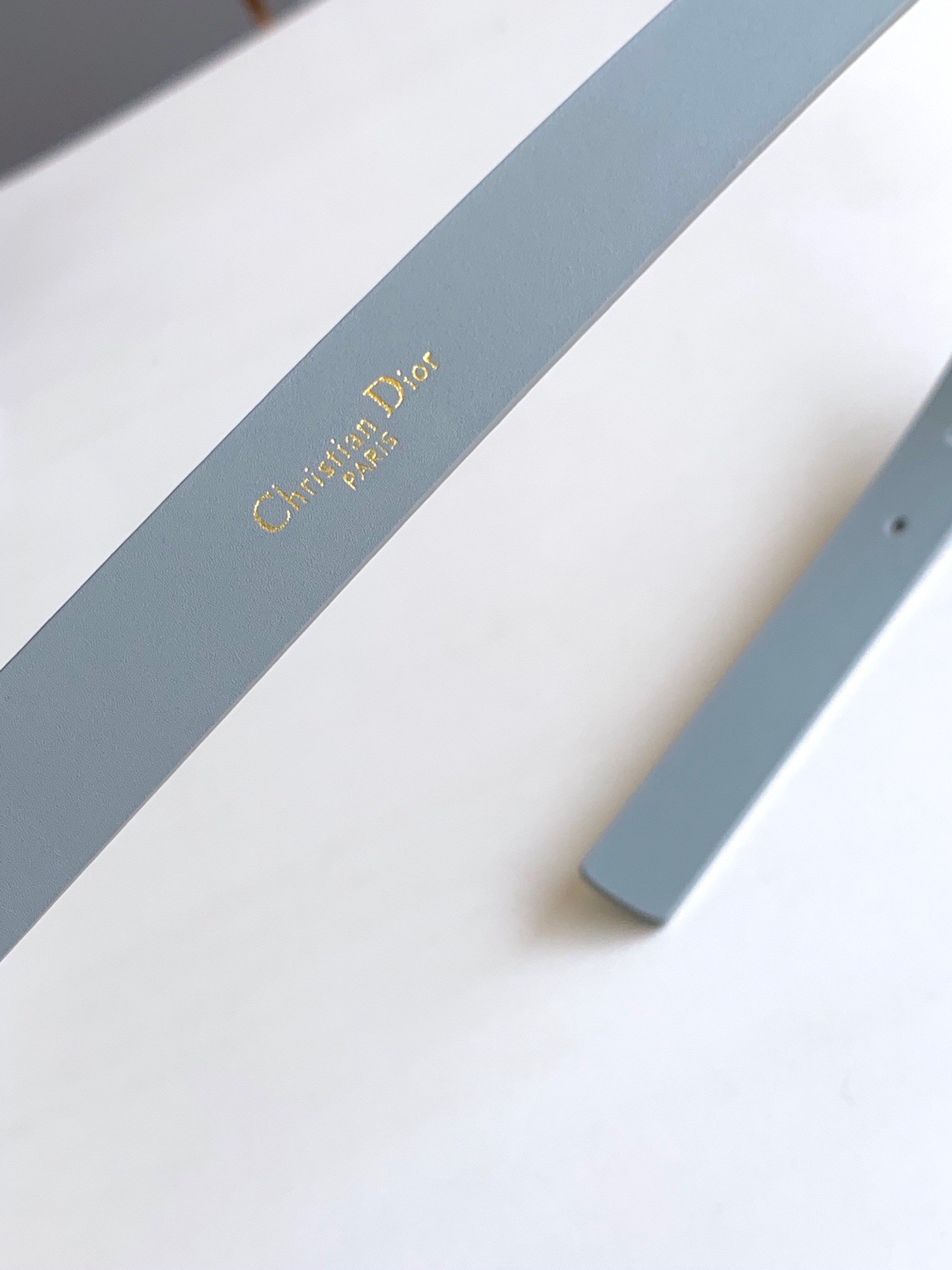 D*or saddle 20mm belt in grey calfskin