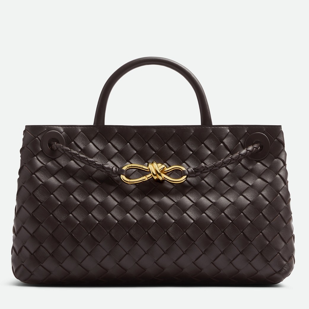 bo*te*ga Ve*ne*ta andiamo small east/west bag in fondant intrecciato lambskin