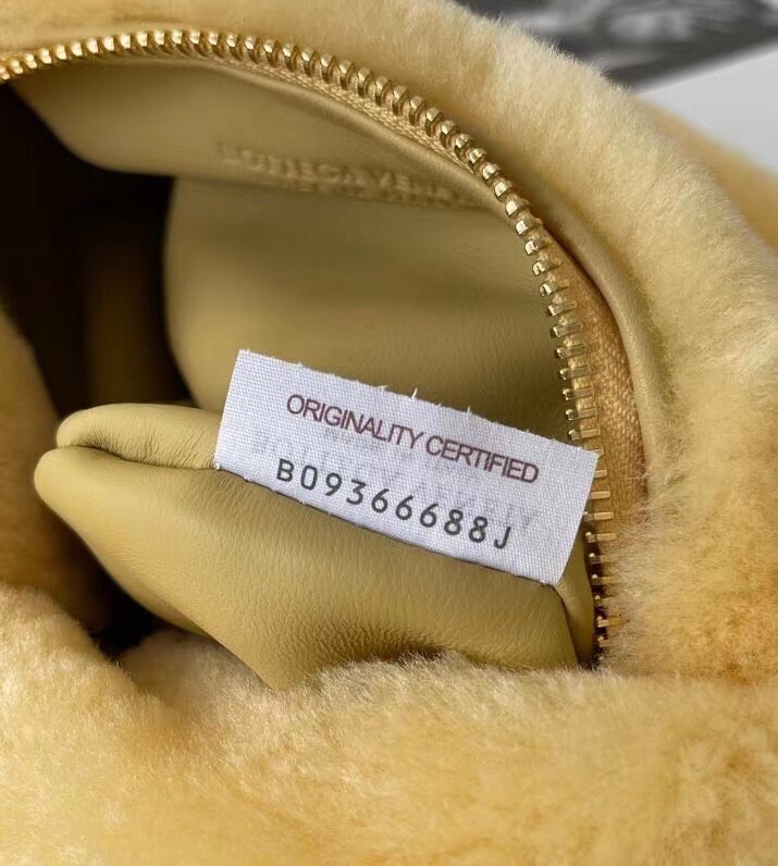 bo*te*ga Ve*ne*ta mini bv jodie bag in teddy shearling