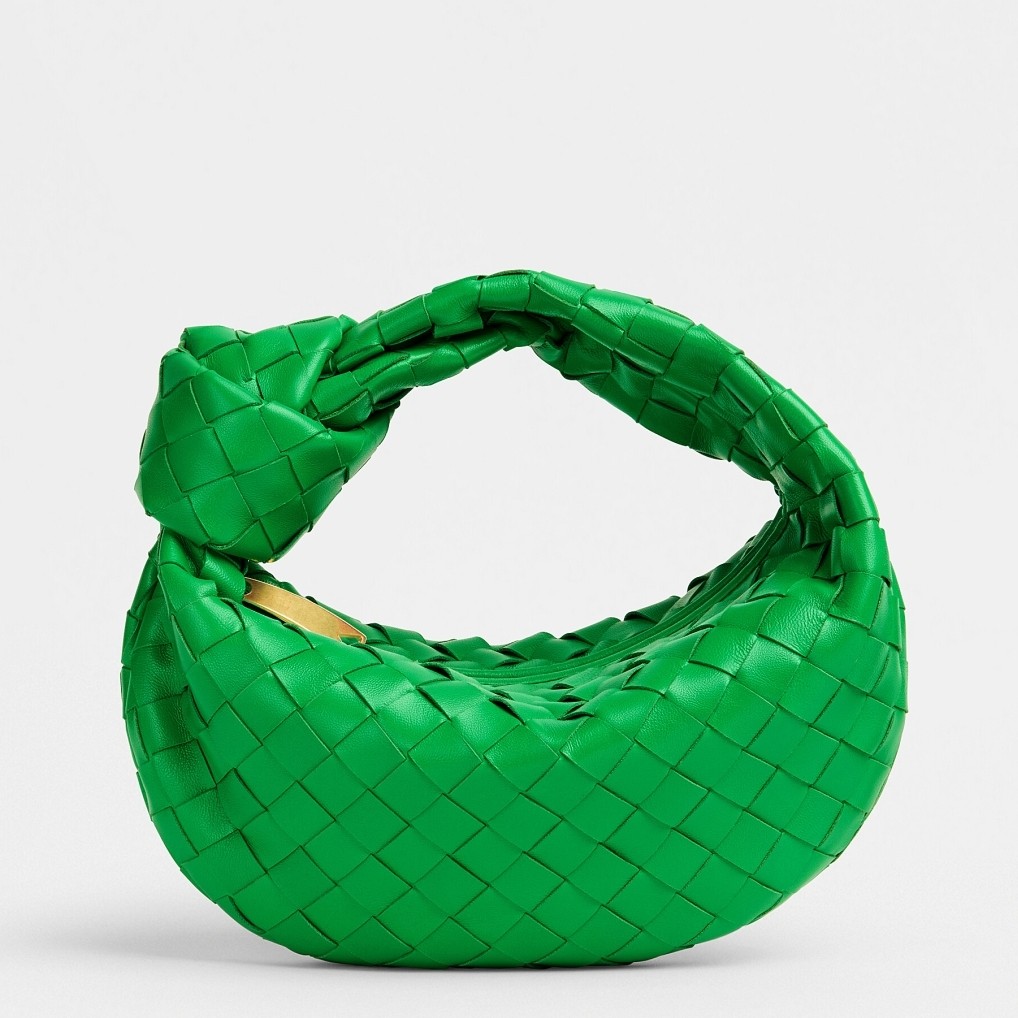 bo*te*ga Ve*ne*ta mini bv jodie bag in green woven leather