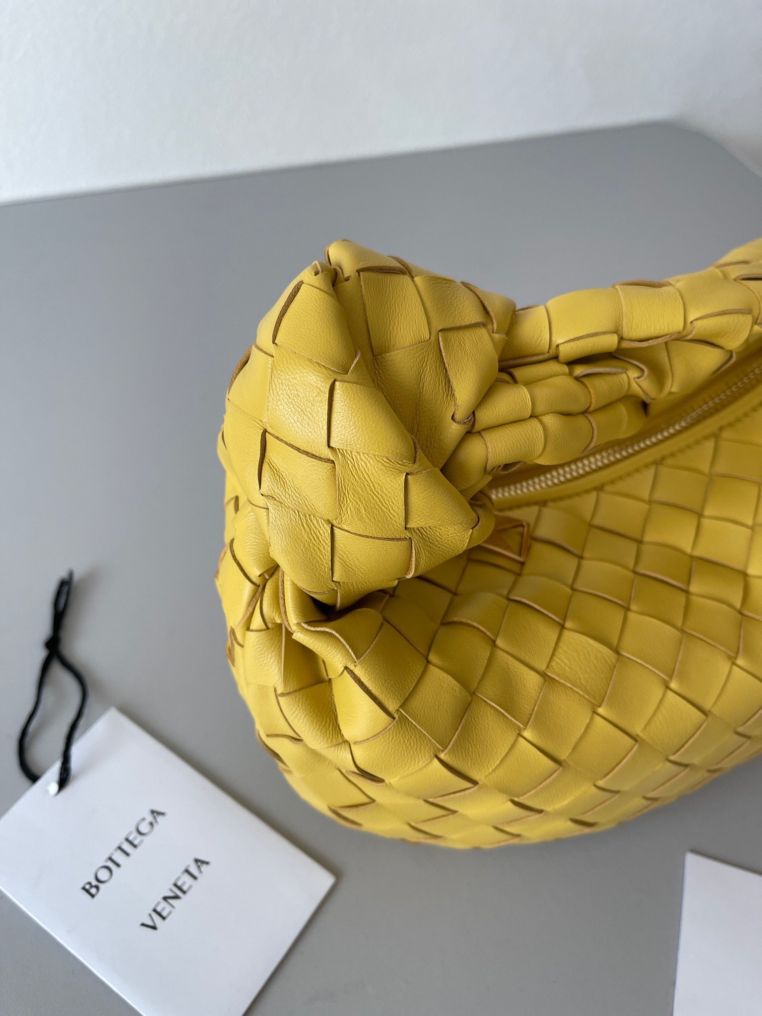 bo*te*ga Ve*ne*ta bv jodie mini bag in yellow intrecciato lambskin