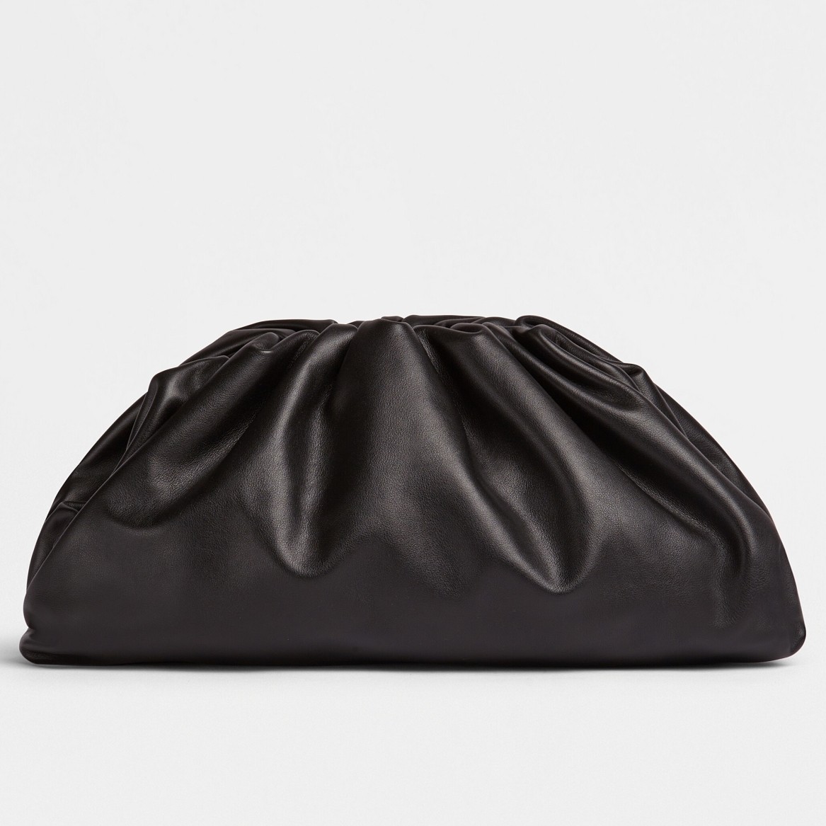 bo*te*ga Ve*ne*ta the pouch clutch in black calfskin