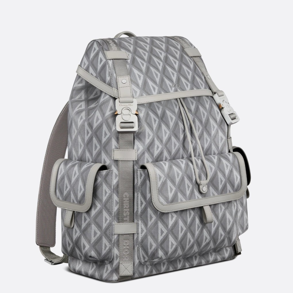 d*or hit the road backpack in gray cd Di*m*nd canvas