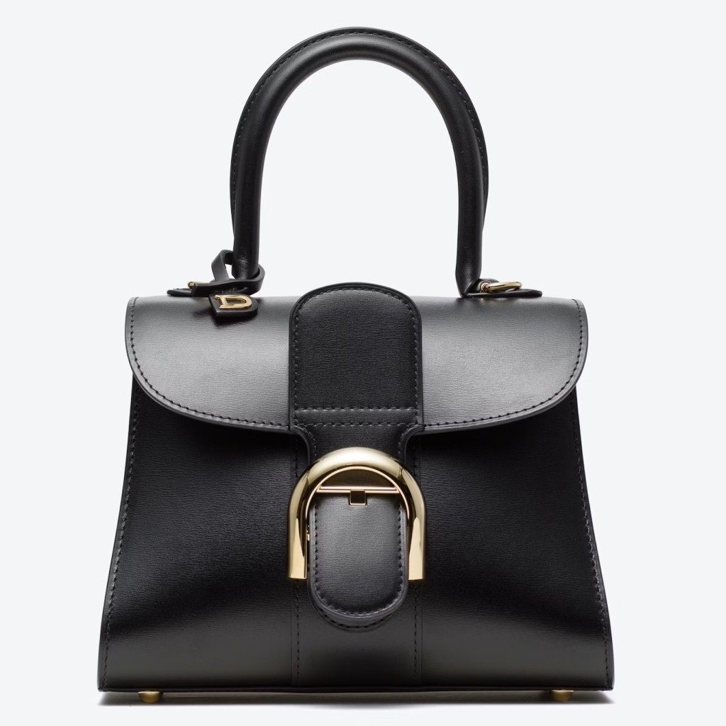 De1uavx brillant mini bag in black box calf leather