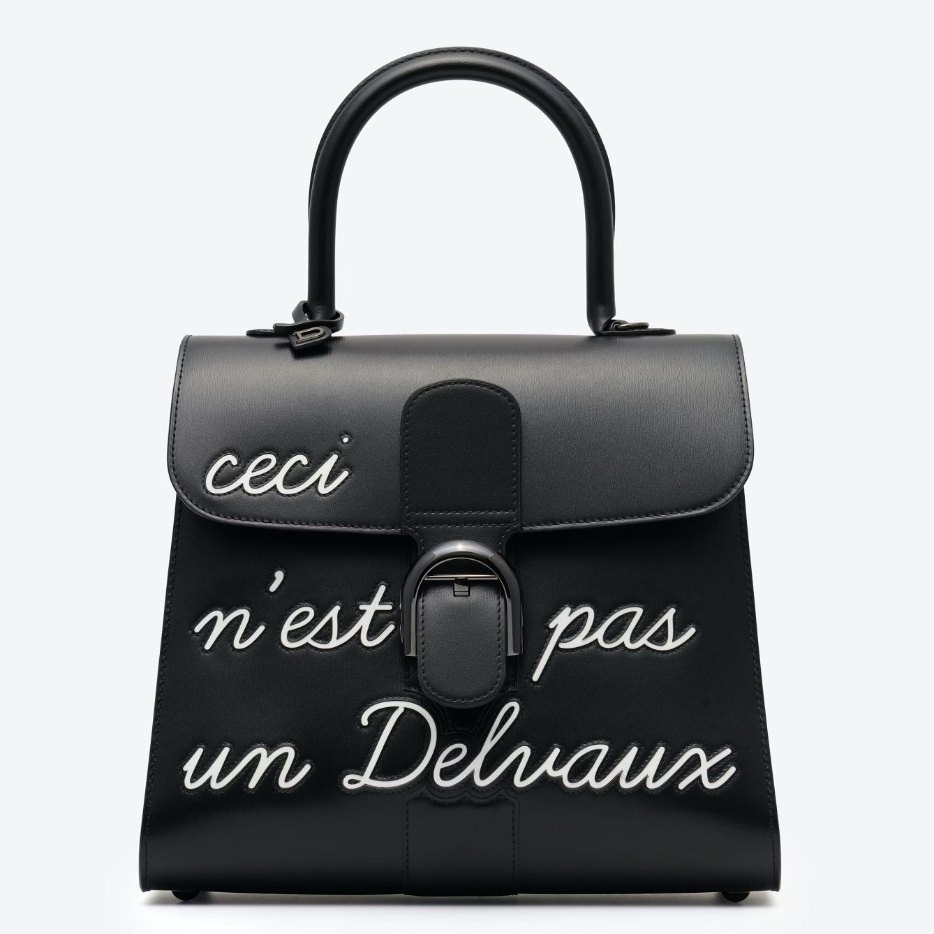 De1uavx brillant l''humour mm bag in black box calf leather