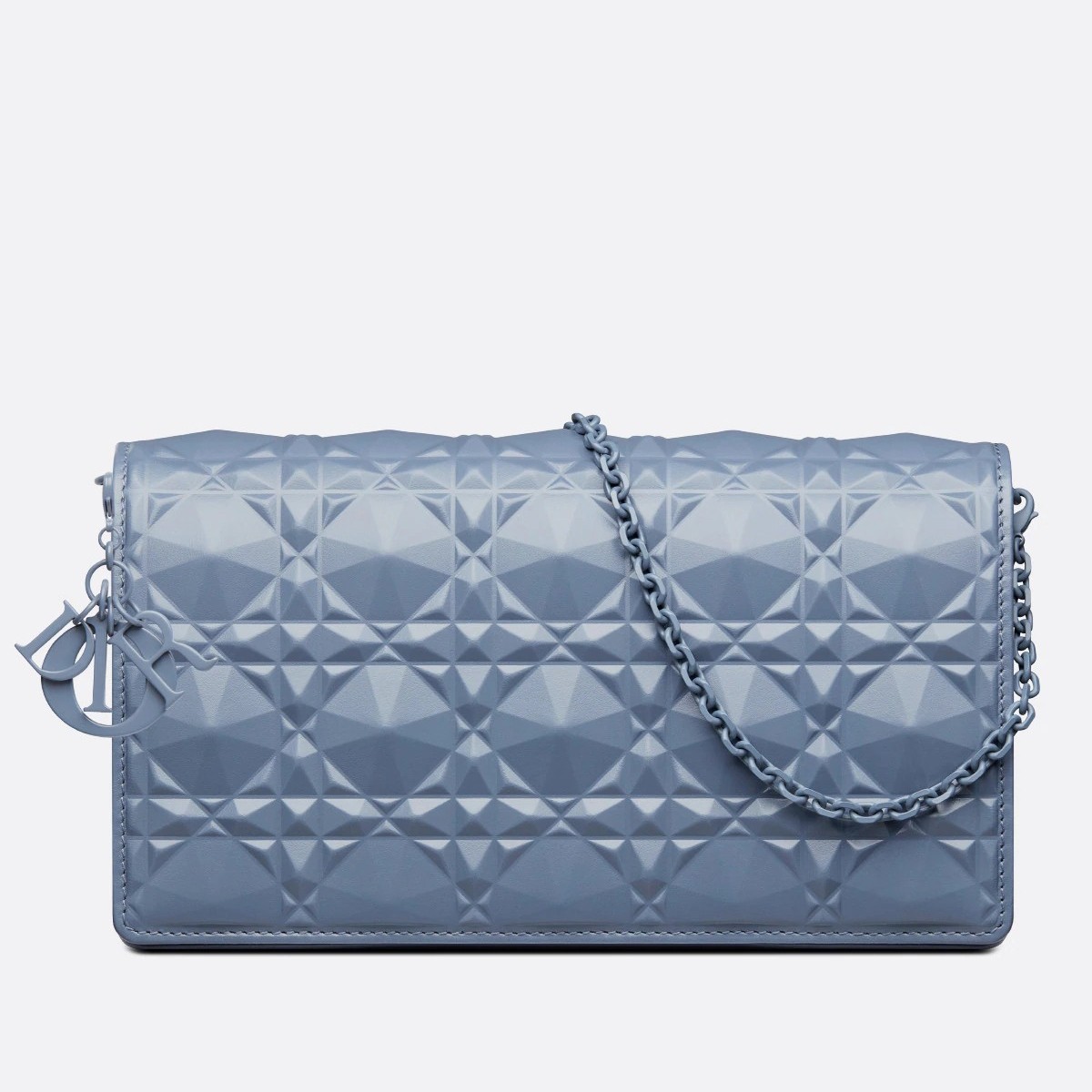 d*or lady d*or pouch in De*1m di*m*nd calfskin