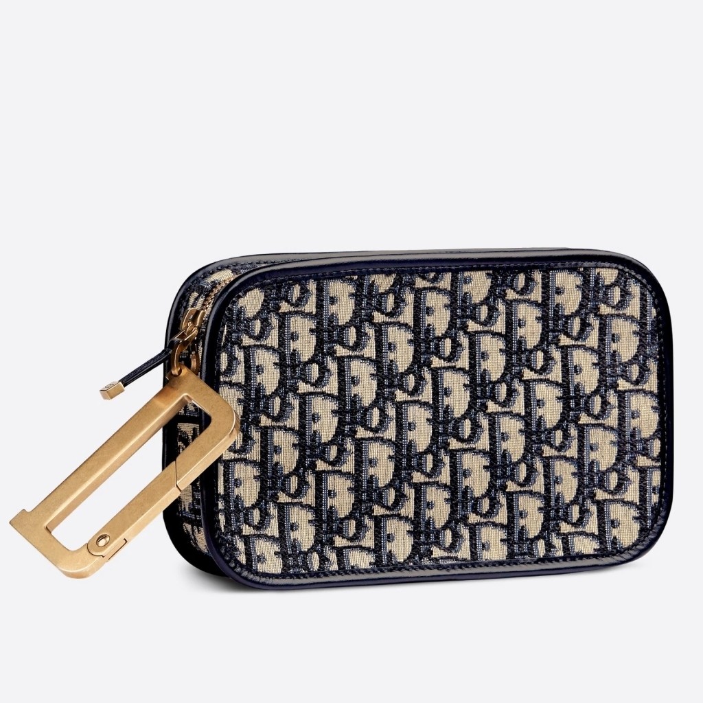 D*or D*orquake clutch in blue D*or oblique canvas