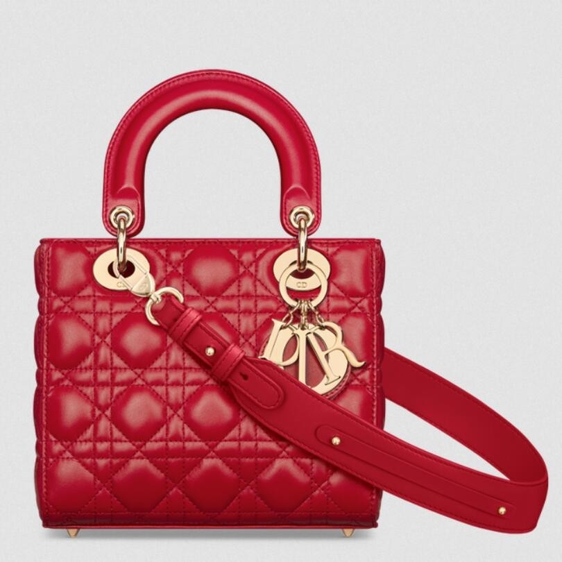 D*or small lady D*or my abcD*or bag in red lambskin