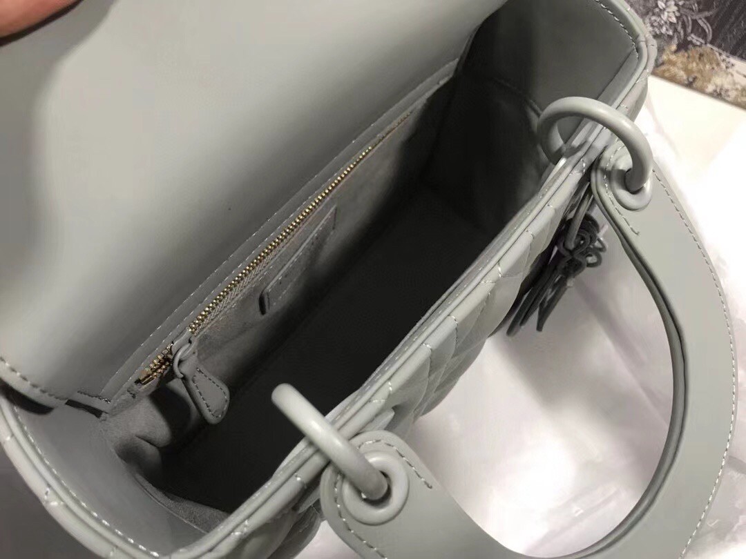 D*or lady D*or my abcD*or bag in gray ultramatte calfskin