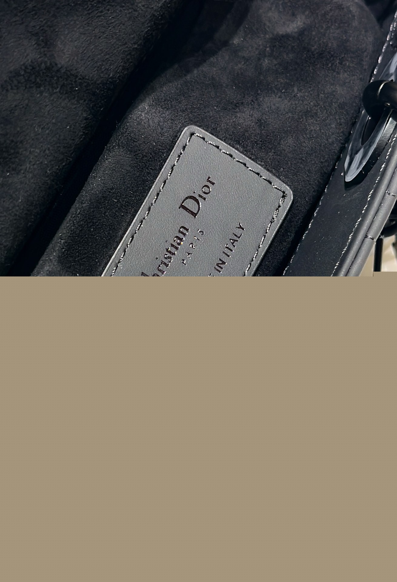 D*or lady d-joy small bag in black ultramatte calfskin