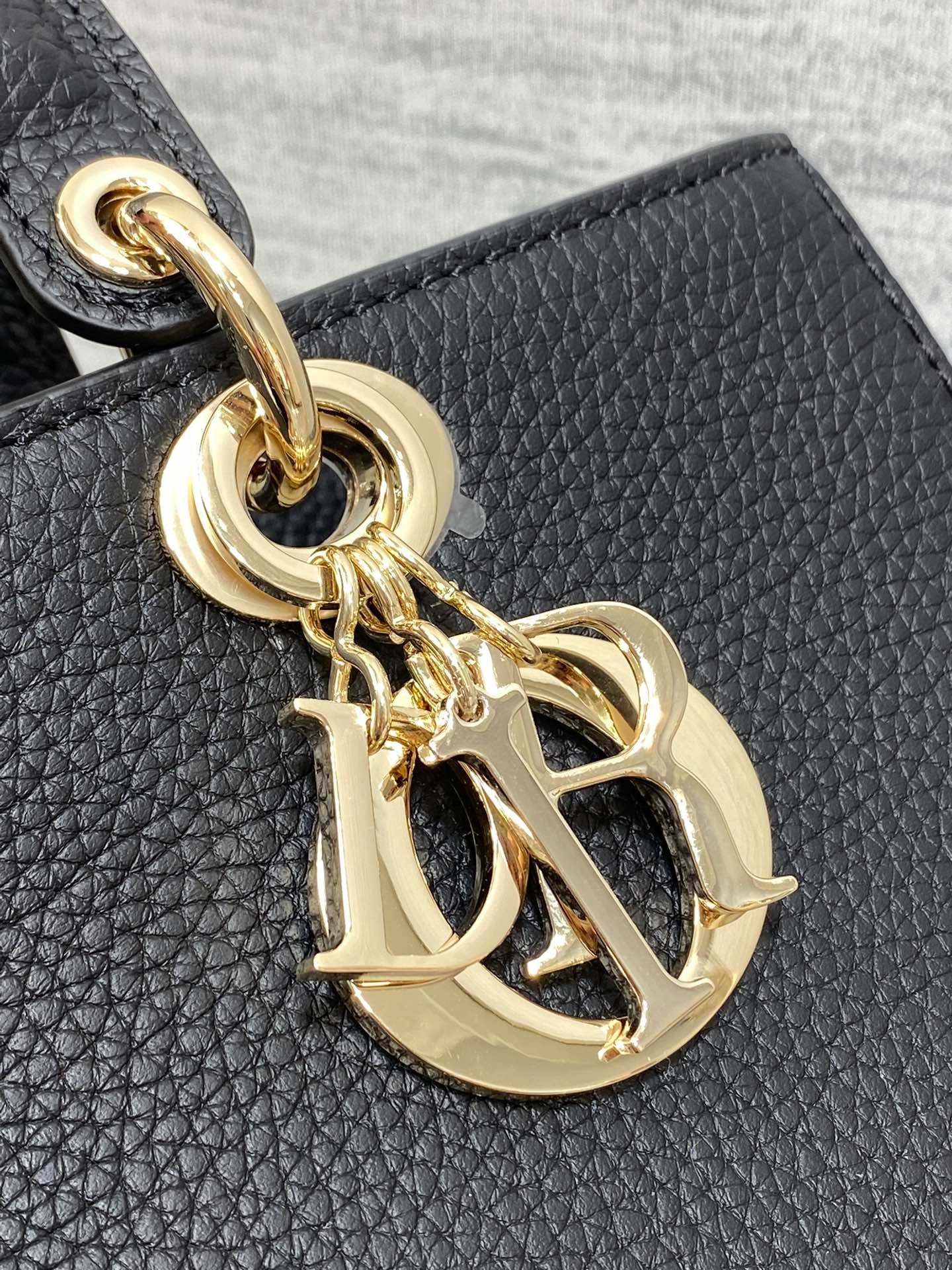 D*or medium lady d-sire my abcD*or bag in black bull leather
