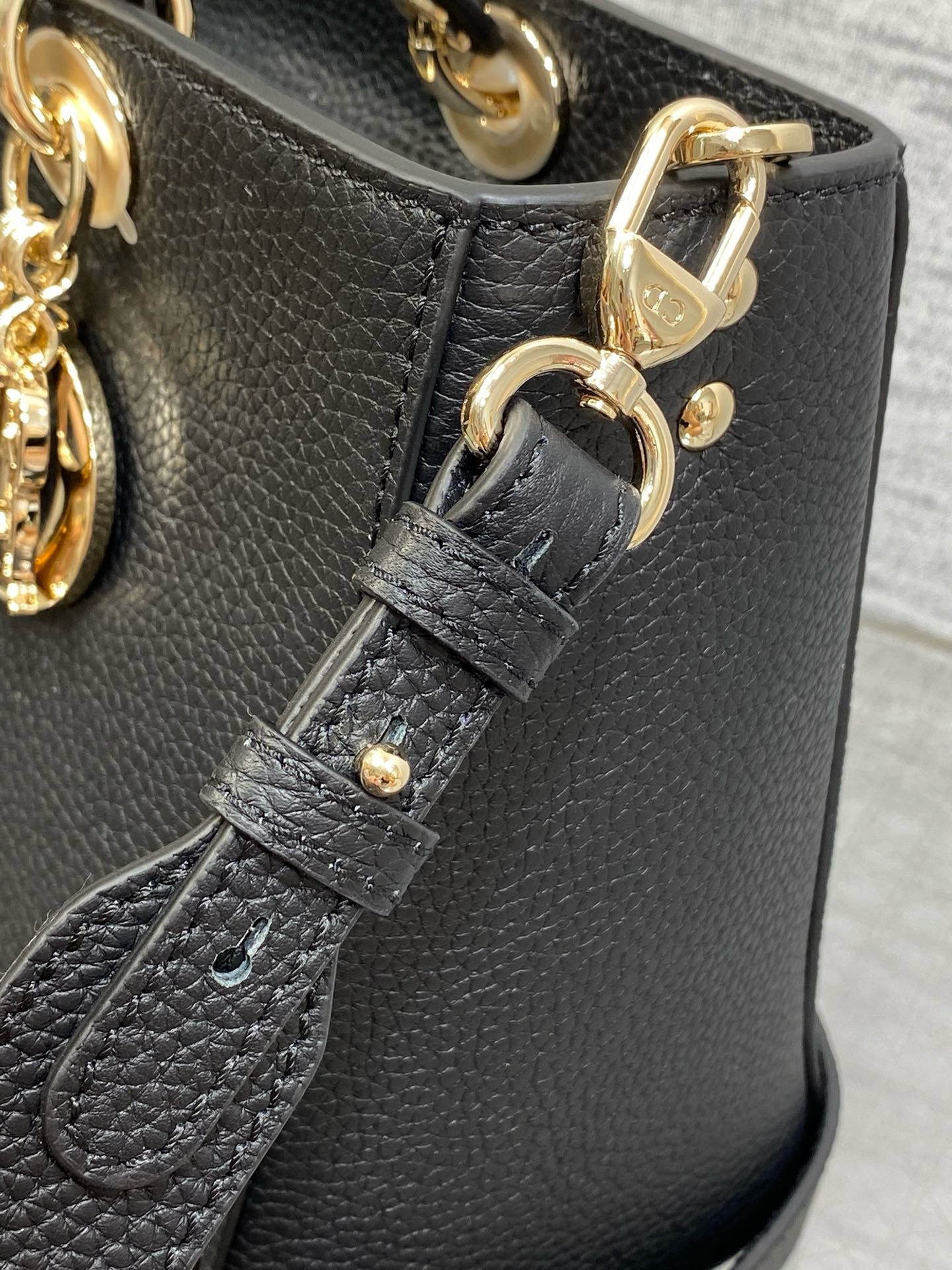 D*or medium lady d-sire my abcD*or bag in black bull leather