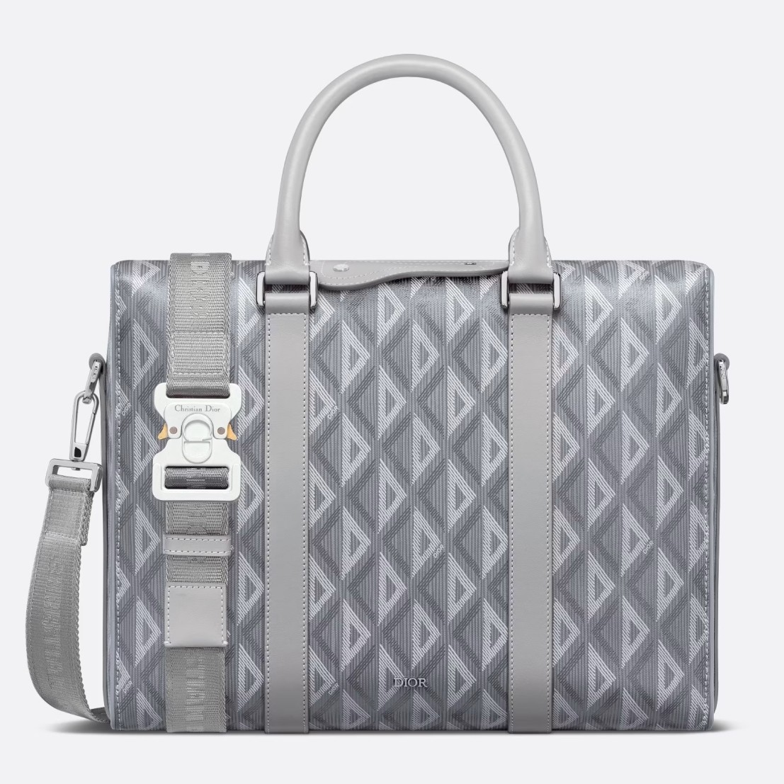 d*or lingot briefcase in grey cd Di*m*nd canvas