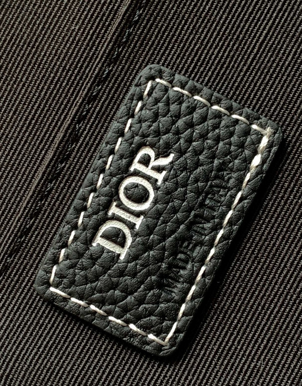 D*or lingot briefcase in black grained calfskin
