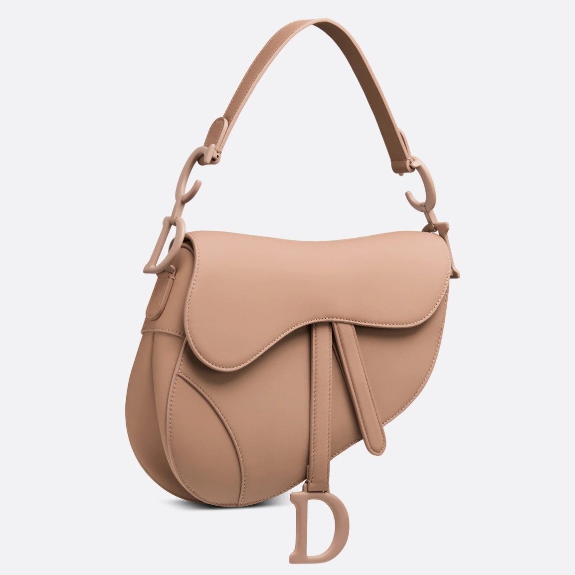D*or saddle bag in blush ultramatte calfskin