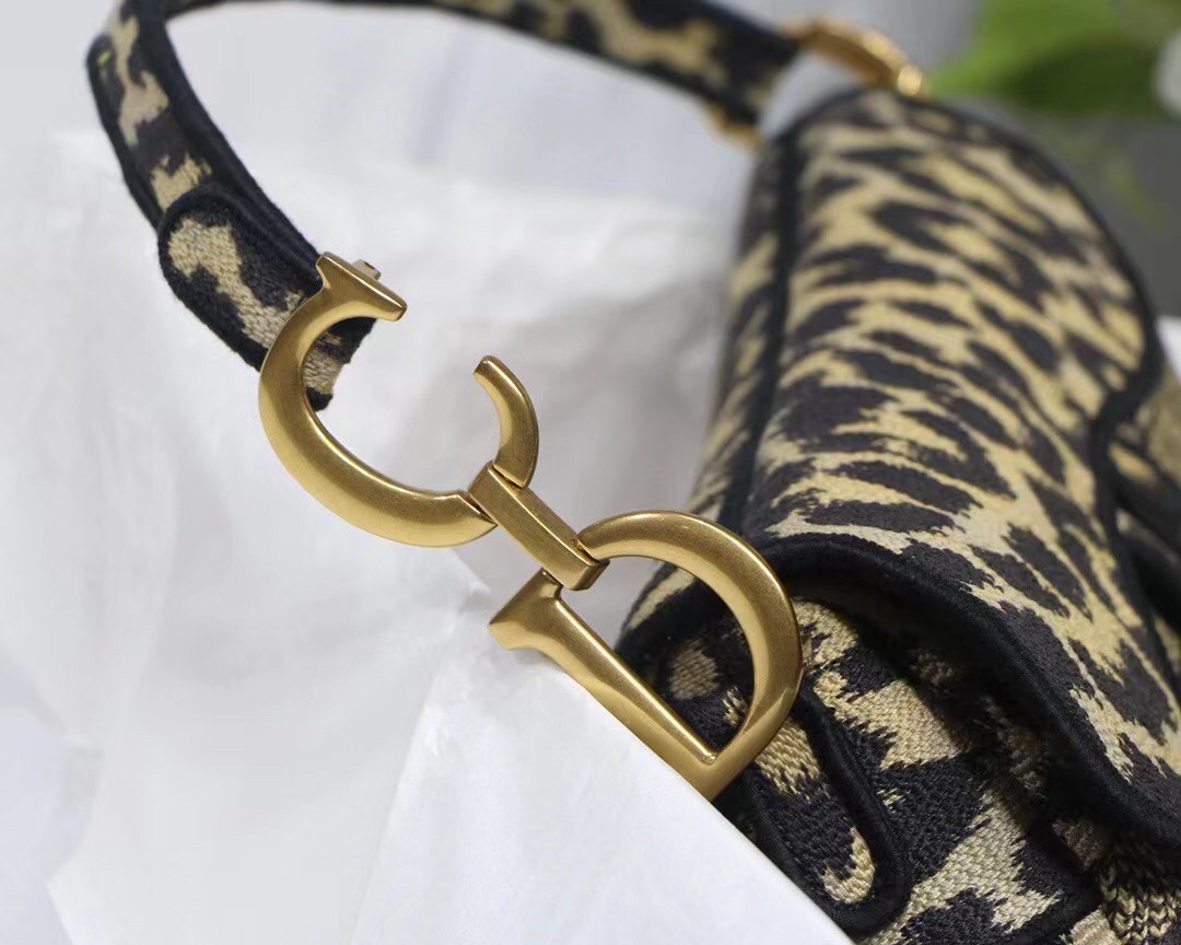 D*or saddle bag in beige multicolor mizza embroidery
