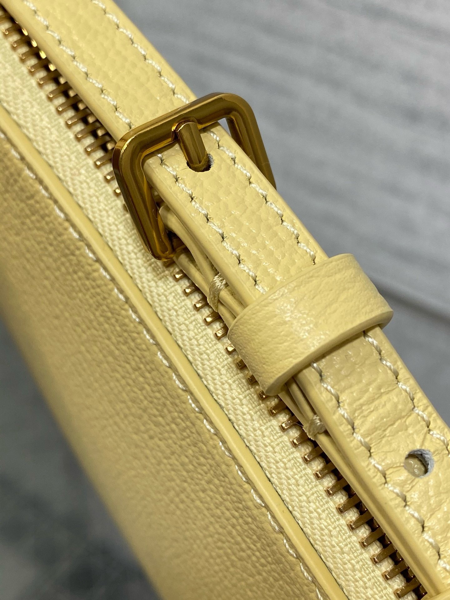 D*or saddle rodeo pouch in yellow goatskin