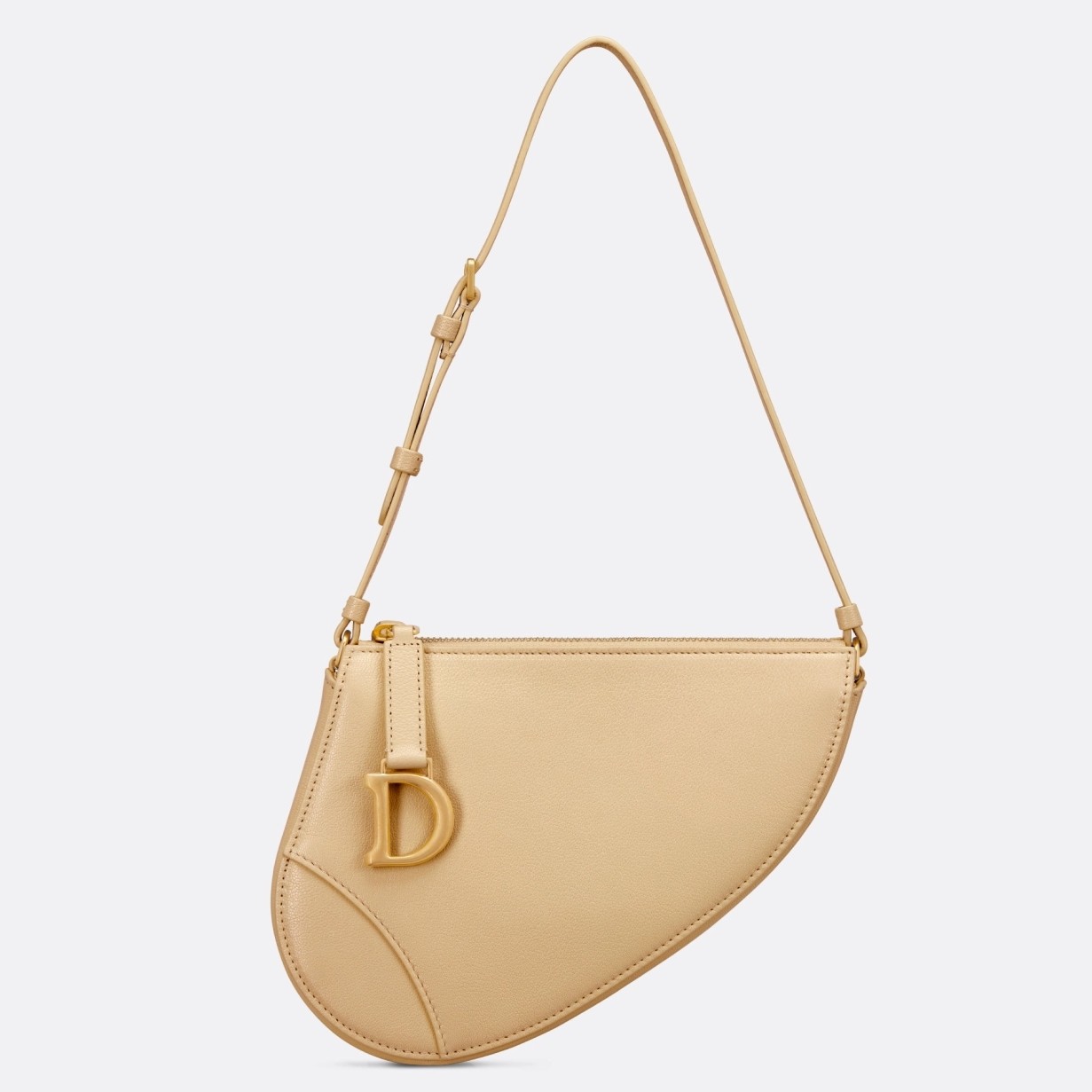 D*or saddle rodeo pouch in yellow goatskin