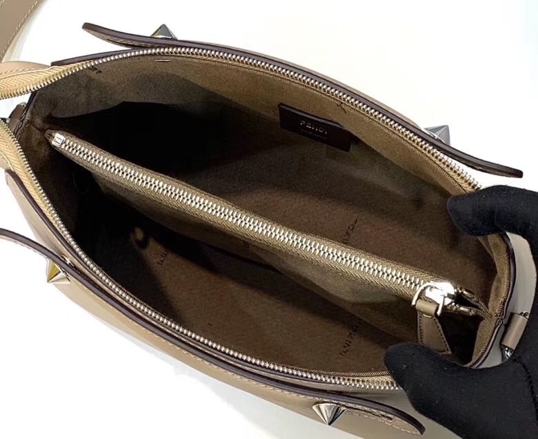 F**di by the way medium bag in grey calfskin