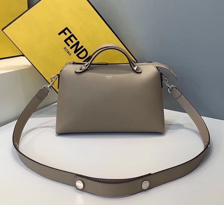 F**di by the way medium bag in grey calfskin