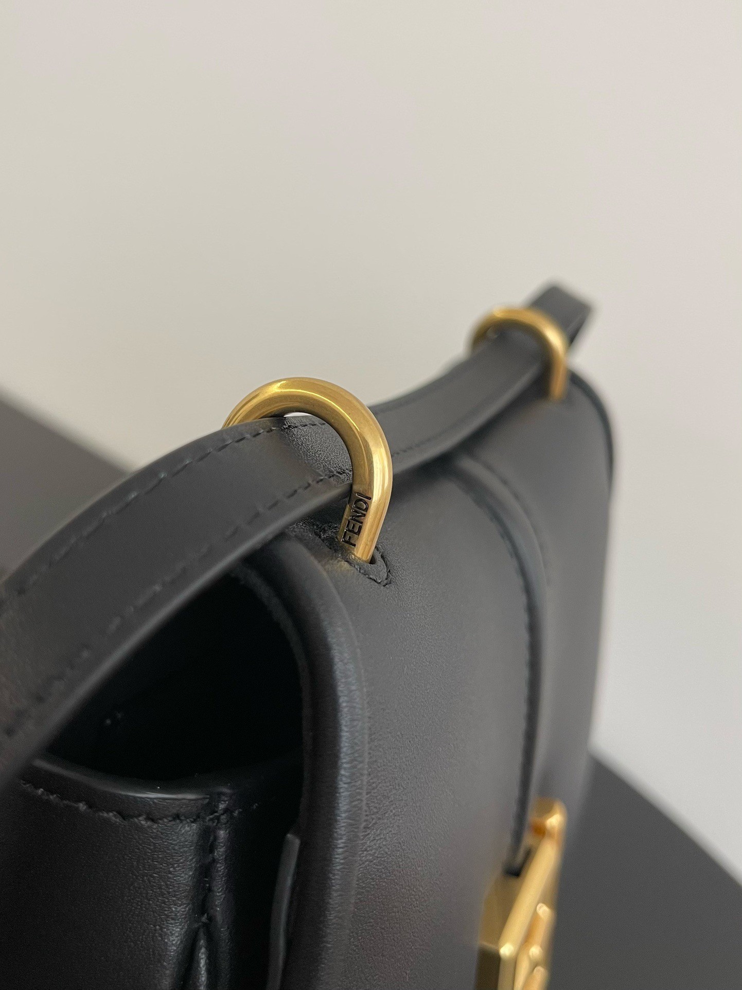 F**di c’mon small bag in black calfskin