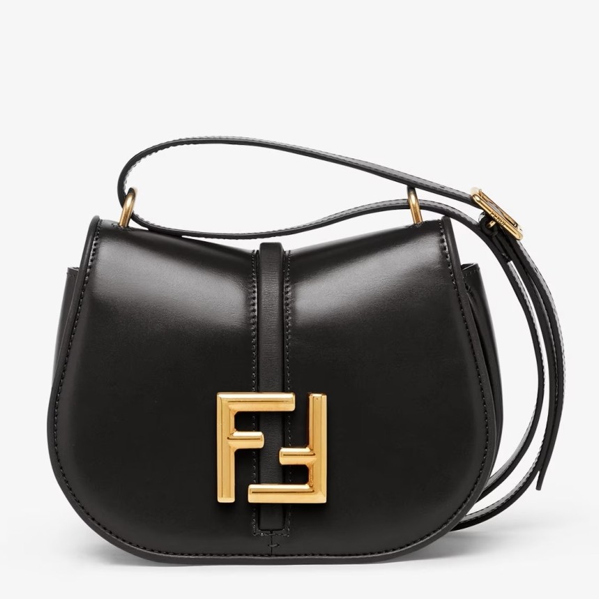 F**di c’mon small bag in black calfskin