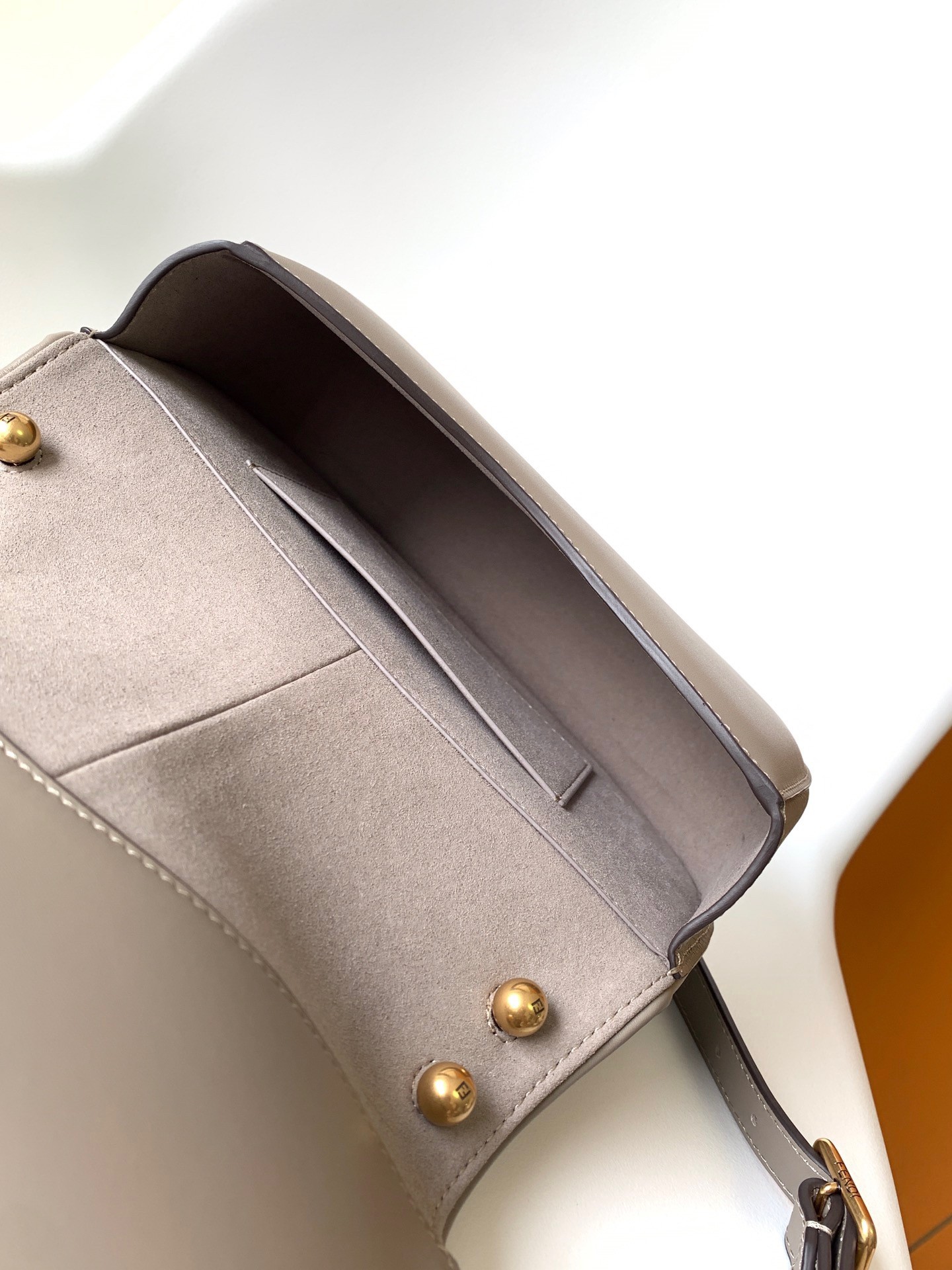 F**di c’mon medium bag in grey calfskin
