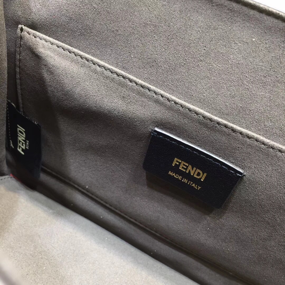F**di kan i f shoulder bag in pink calfskin