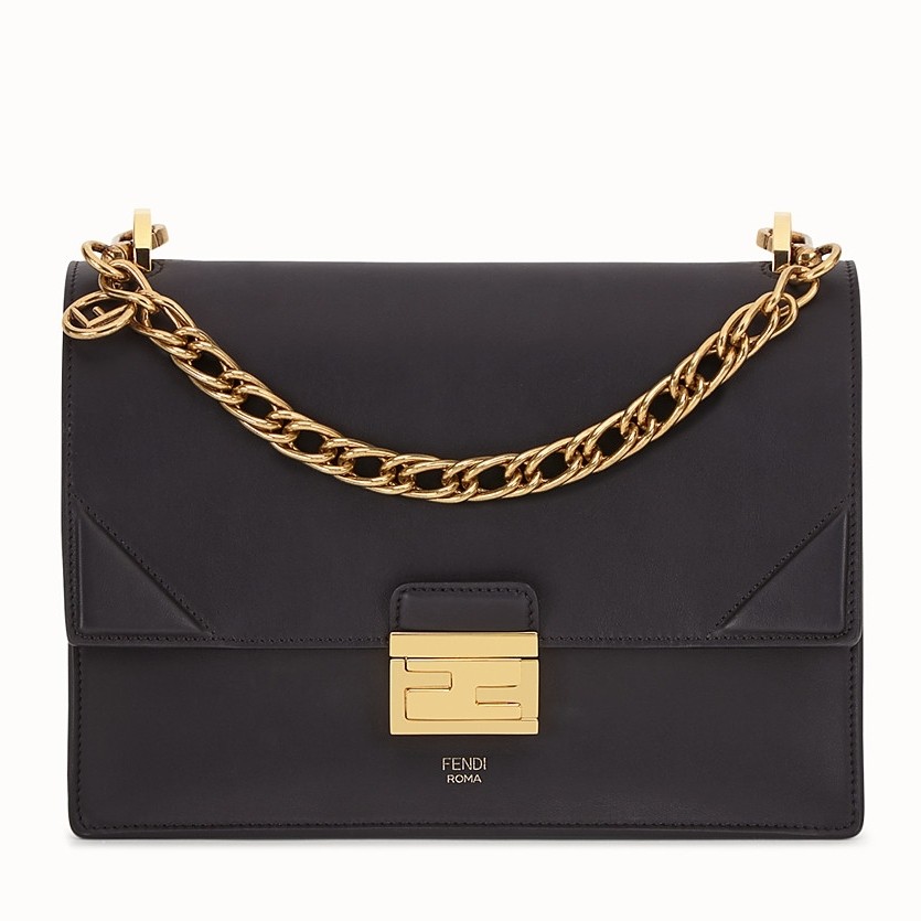 F**di kan u bag in black calfskin