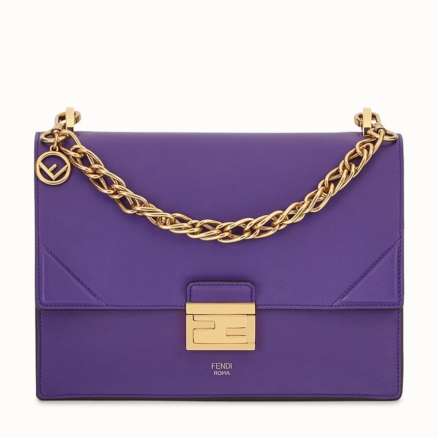F**di kan u bag in purple calfskin
