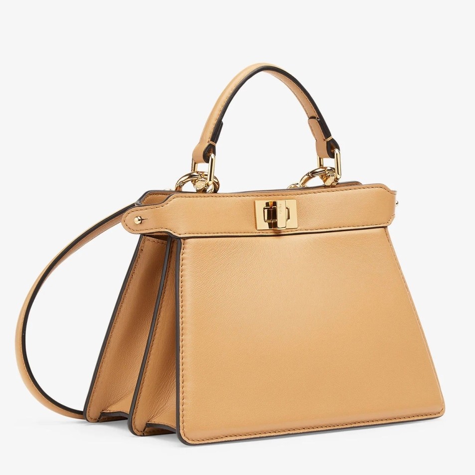 F**di peekaboo iseeu petite bag in beige nappa leather