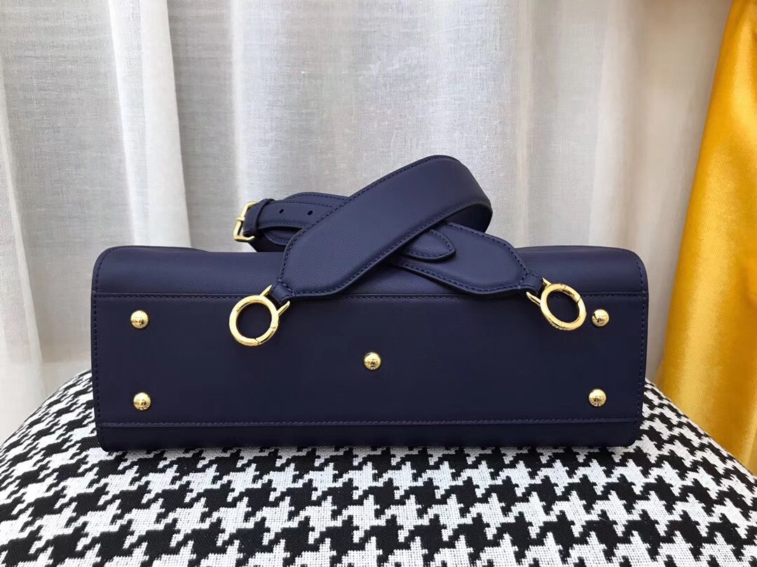 F**di blue peekaboo medium bag with pequin motif