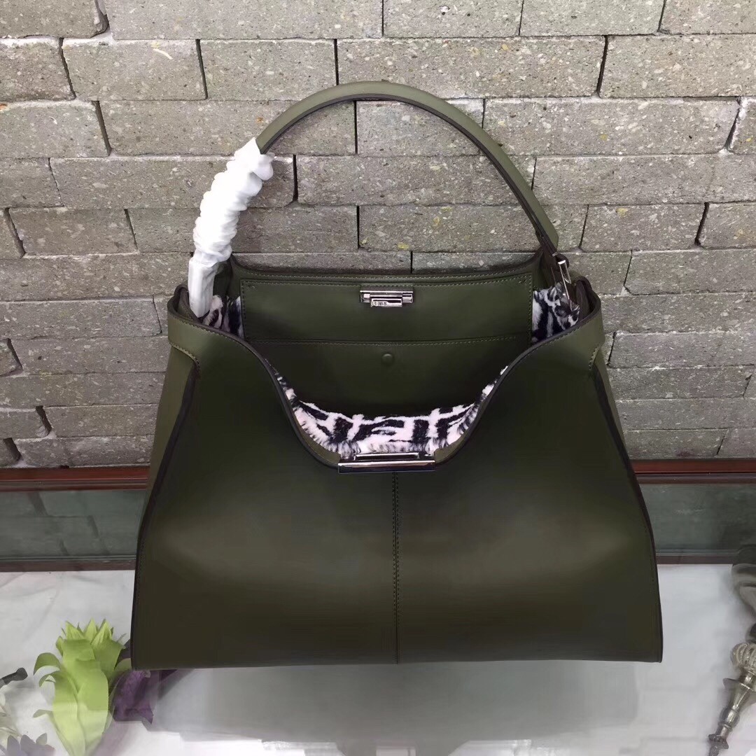 F**di green peekaboo x lite large bag