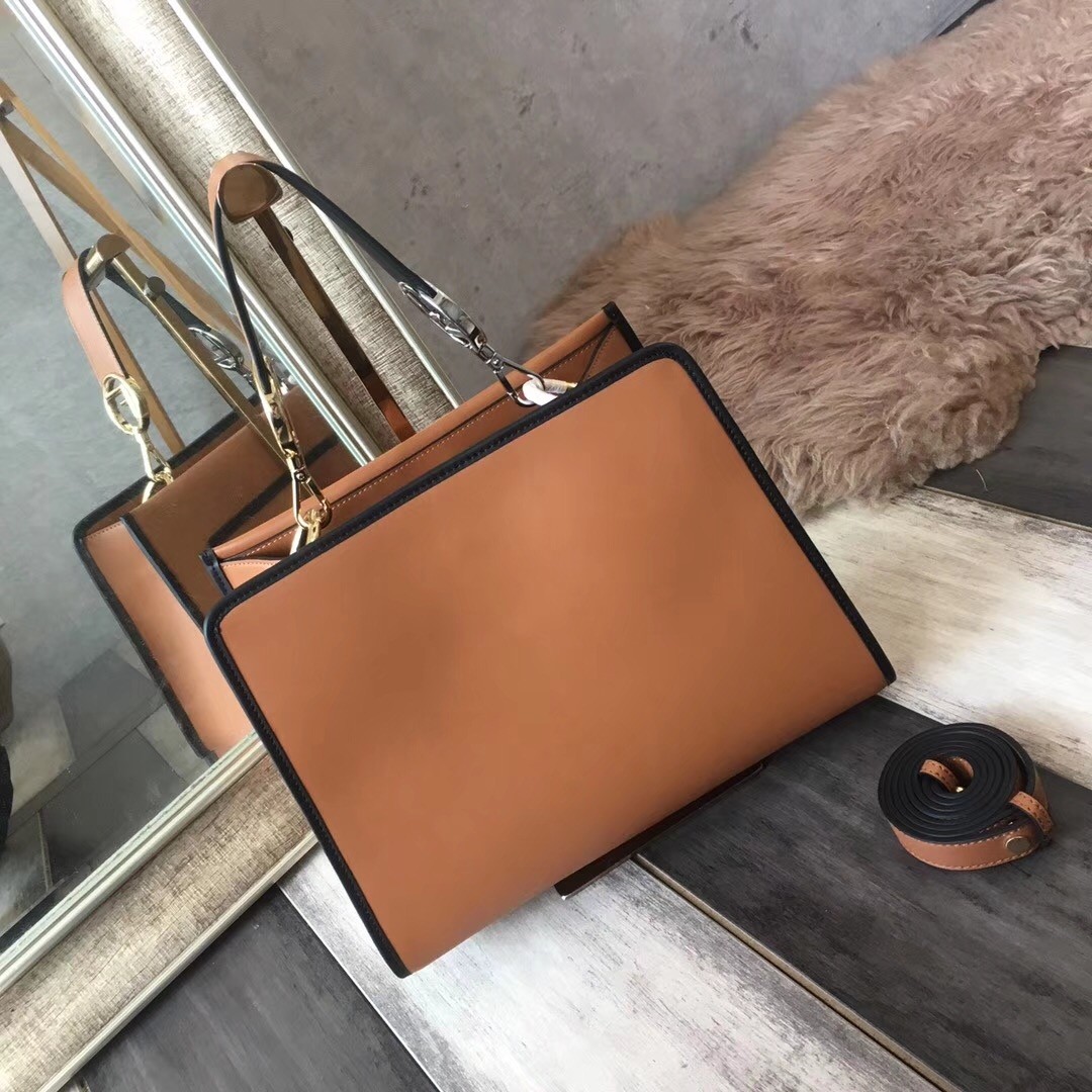 F**di small runaway bag in camarel calfskin leather
