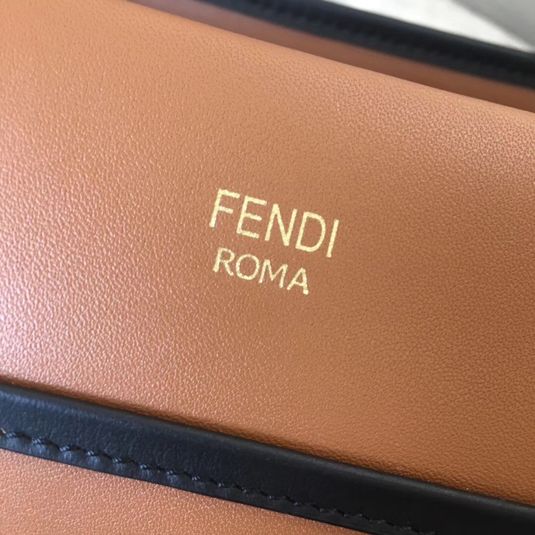 F**di small runaway bag in camarel calfskin leather