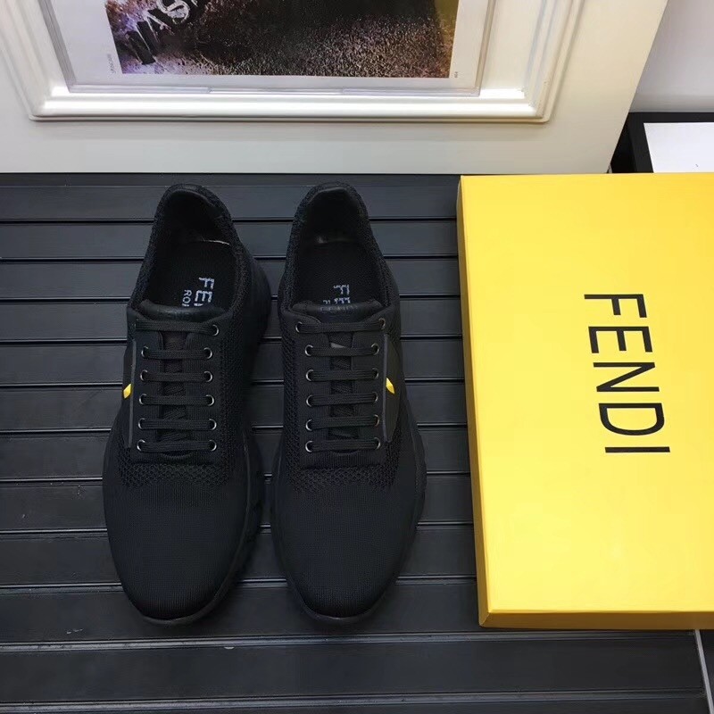 F**di black lace-up bag bugs eye sneakers